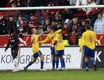 Kasper Lorentzen fejrede sit comeback efter en lang skadepause med at bringe Brøndby i front i udekampen mod FC Midtjylland. Foto: Claus Bonnerup/Polfoto 