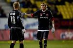 19. marts vandt AaB 2-1 på udebane over AC Horsens med Lars Nilsson (th.) som matchvinder. Arkivfoto. 