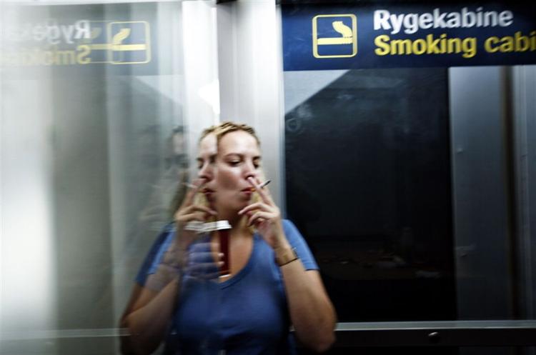 Rygekabine. Arkivfoto. 