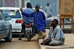 Gadebillede fra Kano i Nigeria - arkivfoto. 