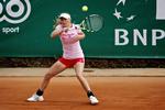 Caroline Wozniacki træner på banerne i Rom, inden danskeren skal i aktion i dag. 