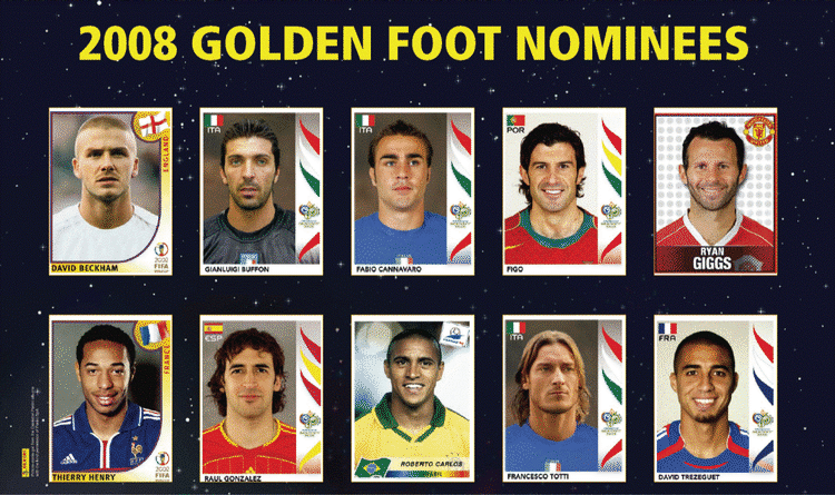 Du kan vælge mellem disse ti: Beckham, Buffon, Cannavaro, Figo, Giggs, Henry, Raúl, Carlos, Totti, Trezeguet. 