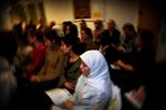 Muslimske kvinders brug af tørklæder er blevet debateret på mange møder. Her ved Islamisk-Kristent Studiecenter i København for fire år siden. 