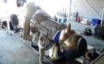 En rig tekstilfabrikant har købt en ni meter høj Pinocchio statue af den amerikanske kunster Jim Dine, der nu opstilles på torvet i Borås. Det er der mange af byens indbyggere, der er ganske utilfredse med. Foto: Thomas Reckmann 