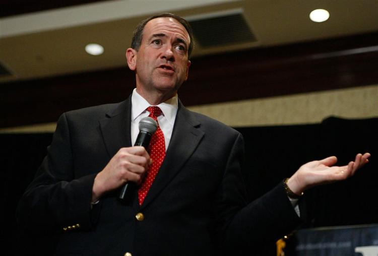 Det var ikke rigtig sjovt, da Mike Huckabee fredag kom med en kvik bemærkning. Arkivfoto. 