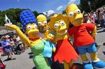 Figurerne fra 'The Simpsons', da filmen om familien havde premiere i 2007. 