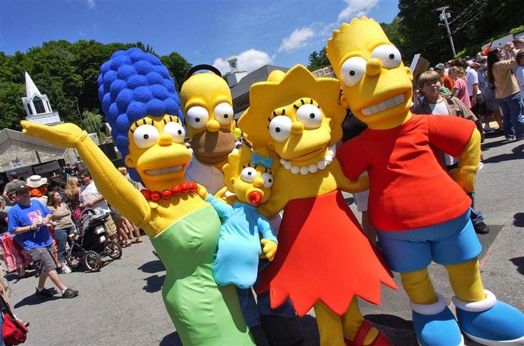 Figurerne fra 'The Simpsons', da filmen om familien havde premiere i 2007. 