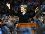 Hillary Clinton nævnte i sin tale intet om de mange spekulationer, der har været om hende som mulig vicepræsident. 