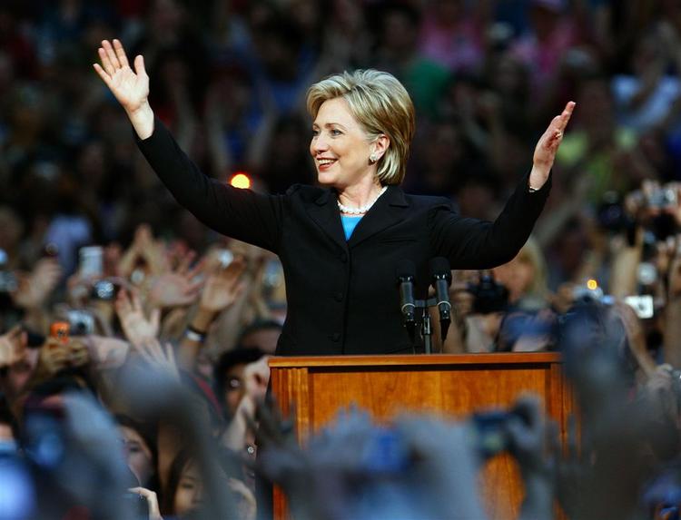 Hillary Clinton nævnte i sin tale intet om de mange spekulationer, der har været om hende som mulig vicepræsident. 
