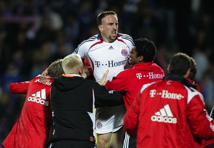 Franck Ribéry scorede for Bayern i det 89. minut og sikrede Bayern forlænget spilletid. 