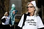 Sygeplejerskerne fortsætter kampen for at få mere i løn. - Arkivfoto. 