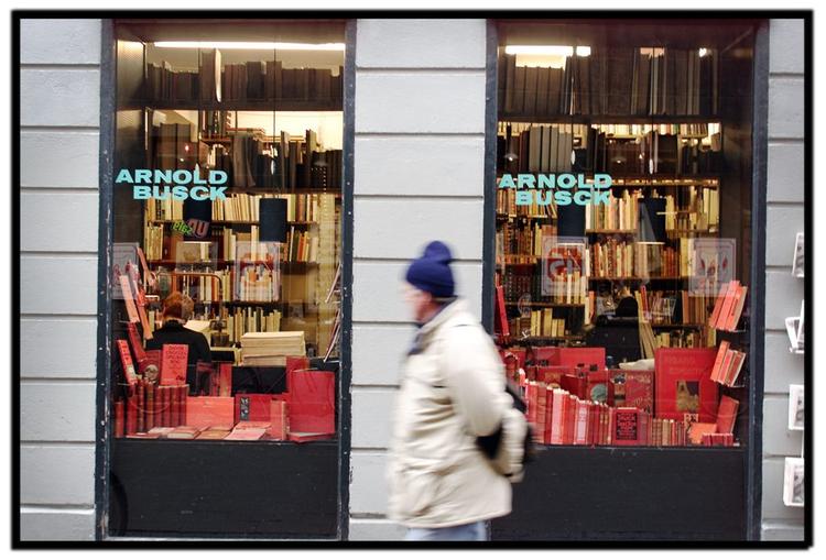 Arnols Buscks antikvariat i Fiolstræde (arkivfoto). 
