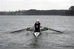 Mads Rasmussen (bagest) og Rasmus Quist ved en tidligere træning på Bagsværd Sø. I dag fik de medaljer på en sø ved den polske by Poznan. 