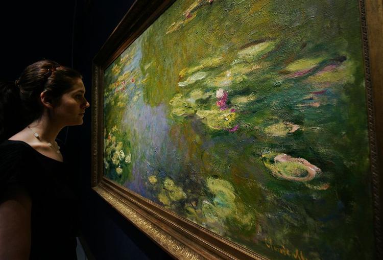 Billedet 'Le bassin aux nympheas' er et af e kendteste i Monets serie af malerier af åkander. 