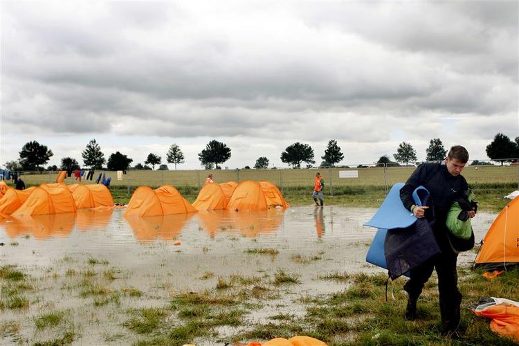 Roskilde Festival var sidste år ramt af  møgvejr. 