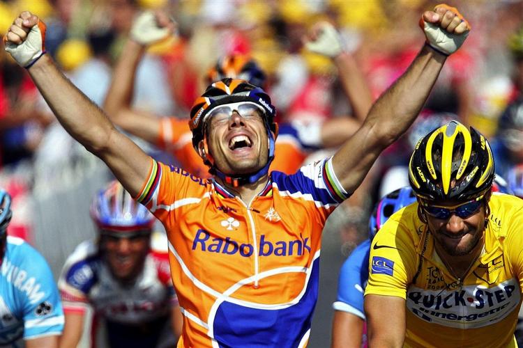 Oscar Freire kom først over stregen på 5. etape i 2006. 