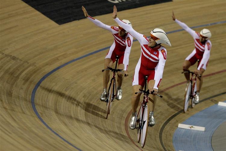Cyklingen bliver Danmarks bedst repræsenterede sportsgren i Beijing med 15 aktive, deriblandt VM-sølvvinderne i 4 km forfølgelsesløb. Arkivfoto. 