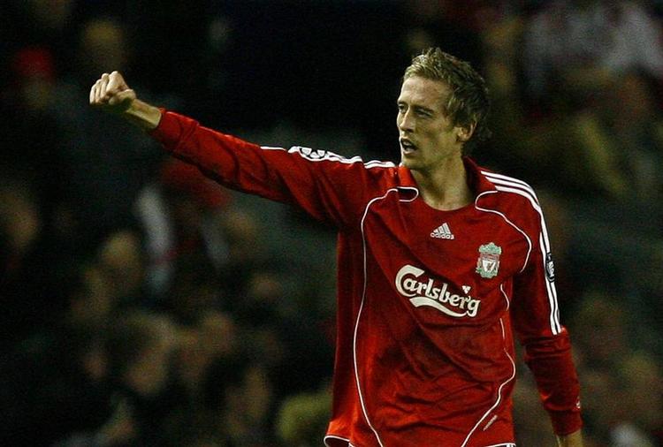 Peter Crouch scorede det første og det sidste mål i Liverpools rekordsejr. 