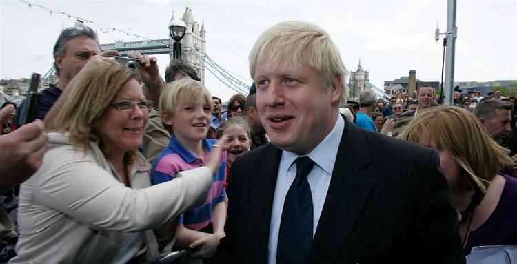 Boris Johnson under kommunalvalgkampen. 
