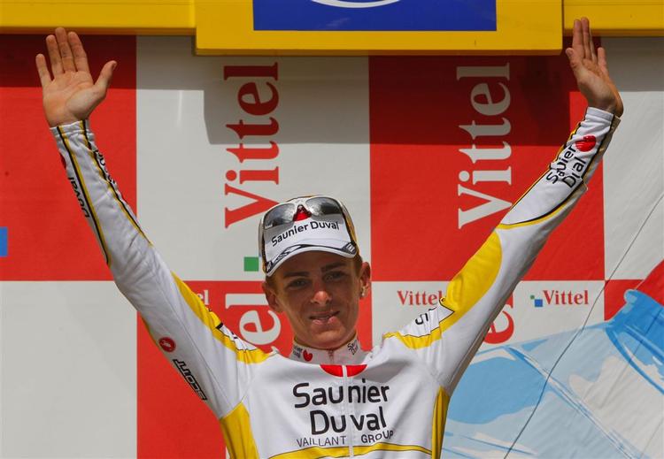 Riccardo Riccò er den tredje rytter, der går i dopingfælden i årets Tour. Billedet er fra Riccòs etapesejr i søndags. 
