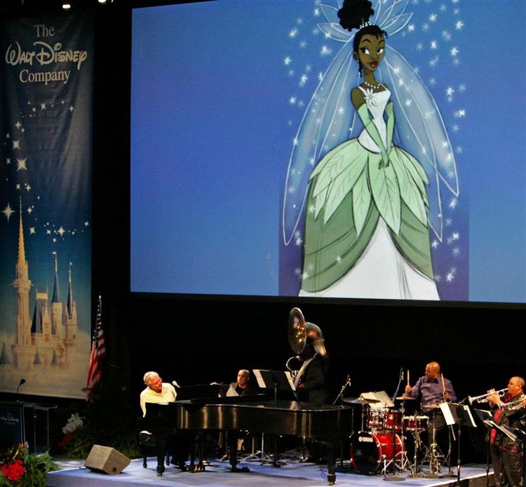 Et billede fra præsentationen af en af sangene fra 'The Princess and the Frog' i marts. 