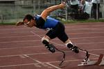 Den sydafrikanske løber Oscar Pistorius er ikke hurtig nok til OL. Arkivfoto 