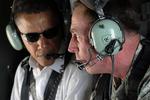 Under besøget i Bagdad var Barack Obama blandt andet på helikoptertur med den amerikanske militære leder i Irak, general David Petraeus. 