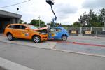 En kollision mellem den tunge Audi Q7 og den lille Fiat 500 får fatale følger for Fiat-føreren.  Foto: ADAC 