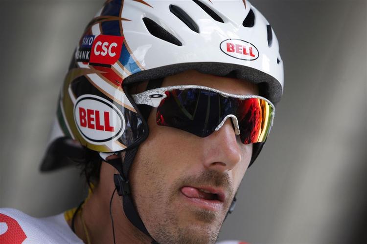 Fabian Cancellera før starten på fjerde etape - en enkeltstart - i årets Tour de France. 