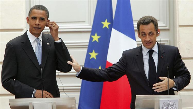 To gode venner, Obama og Sarkozy. De er enige i kursen over for Iran. 