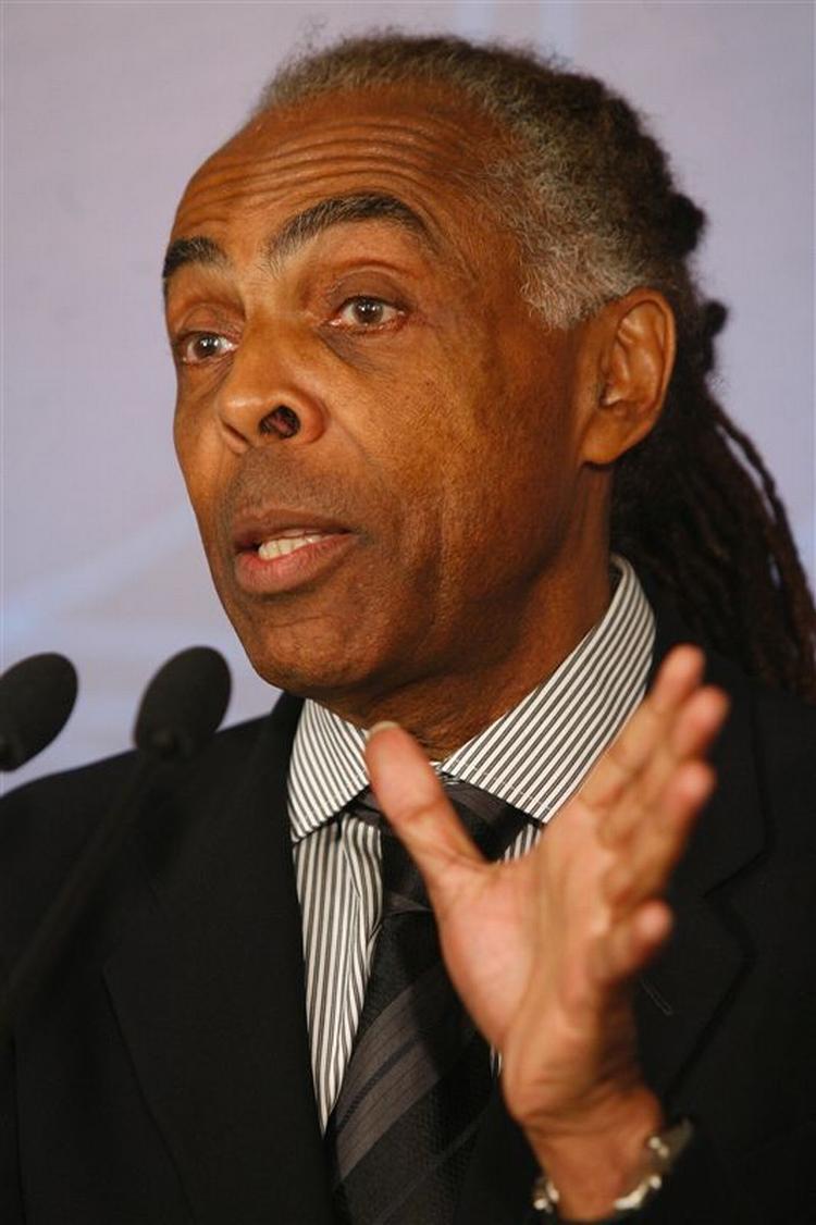 Gilberto Gil fra pressemødet, hvor han fortalte, at han trækker sig som kulturminister. 
