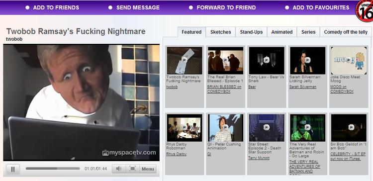 Man kan både finde stand up comedy og små mystiske sketches på den nye og gratis MySpace portal. 