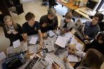 Politiken tager et kuld praktikanter to gange om året. Dette kuld besøgte avisen i marts. 