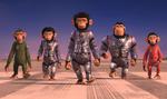 Chimpanse-astronauterne er ikke ligeså lækkert tegnet som de mesterlige værker fra Pixar, men til gengæld er historien holdbar. 