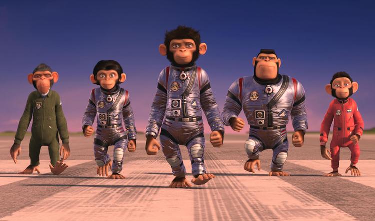 Chimpanse-astronauterne er ikke ligeså lækkert tegnet som de mesterlige værker fra Pixar, men til gengæld er historien holdbar. 
