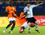 Lionel Messi og de øvrige argentinere måtte kæmpe for sejren mod afrikanerne. 