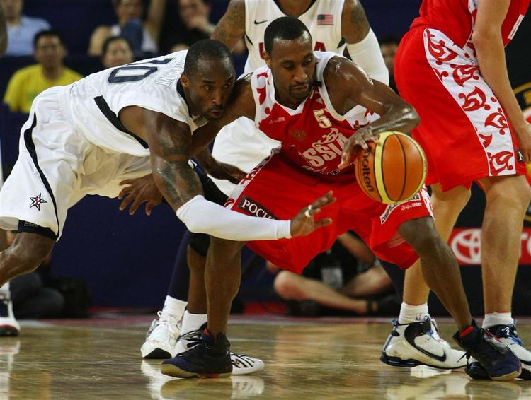 Kobe Bryant fra det amerikanske Dream Team vil have guldet ved dette OL. Arkivfoto. 