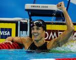 Dara Torres indskriver sig i historiebøgerne som den ældste OL-medaljevinder i svømning. 