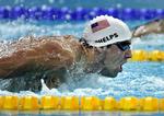Efter at have vundet finalen i 200 meter fri var Michael Phelps hurtigste mand i semifinalen i 200 meter butterfly. 