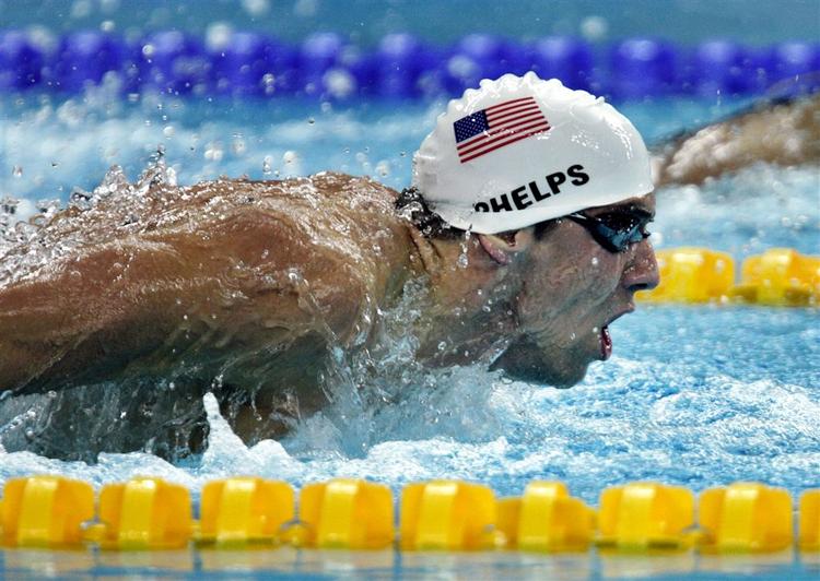 Efter at have vundet finalen i 200 meter fri var Michael Phelps hurtigste mand i semifinalen i 200 meter butterfly. 