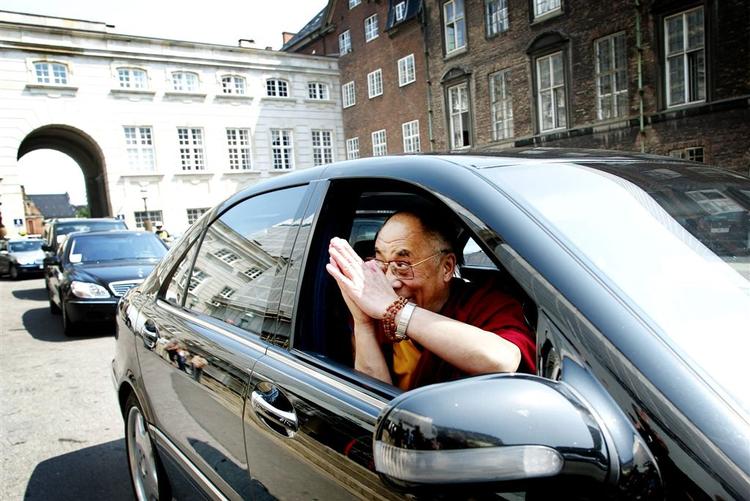 Dalai Lama under sit sidste besøg i Danmark i 2003. 