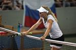 Caroline Wozniacki gav russeren mere end god modstand, men i andet sæt forsvandt kræfterne. 