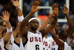 LeBron James var fænomenal og scorede 16 point i USA's kvartfinalesejr over Australien. 