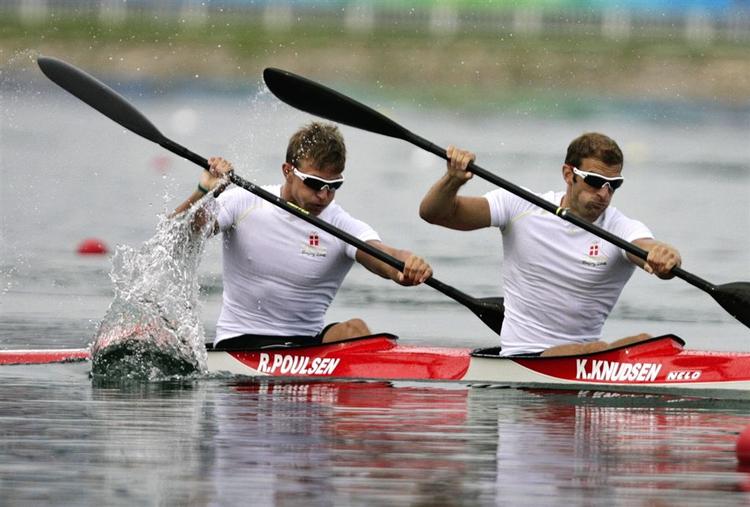 Toerkajakken med Kim Wraae Knudsen og René Holten Poulsen klarede kun en femteplads i 500 m. toerkajak. 