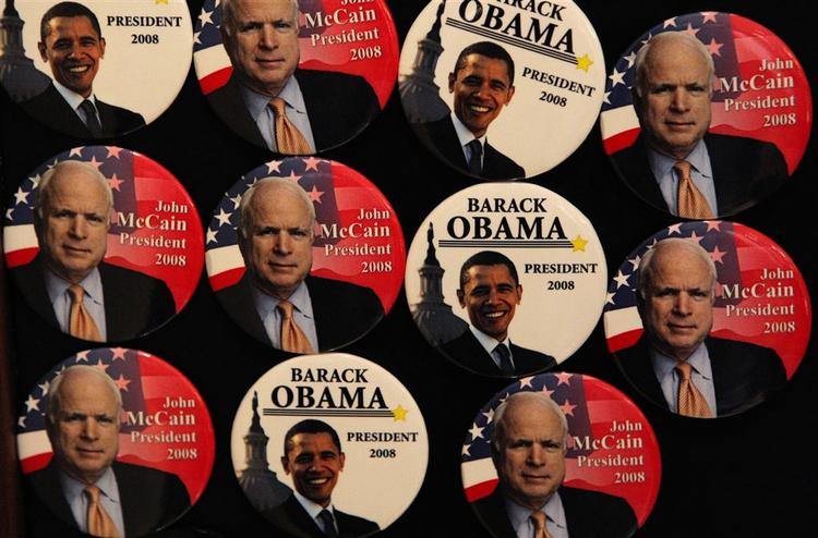 Kapløbetet mellem Obama og McCain står lige, viser første måling efter Obamas valg af Joe Biden som vicepræsidentkandidat. 