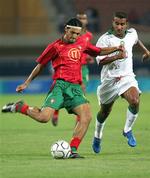 Danny (til venstre) som han så ud, da han i 2004 spillede OL for Portugal i Athen. 