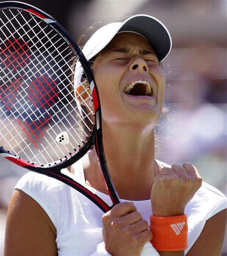 Serbiske Ana Ivanovic måtte slide mod Vera Dushevina. 