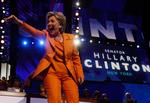 Senator Hillary Clinton var i topform, da hun talte til Demokraternes konvent i Denver. 