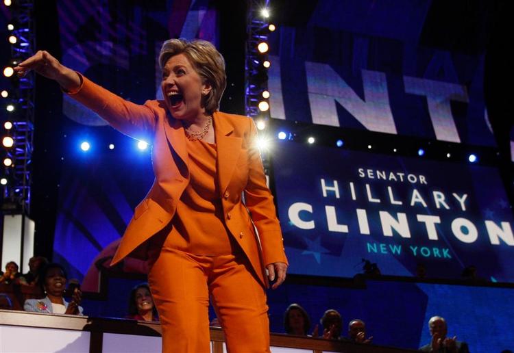 Senator Hillary Clinton var i topform, da hun talte til Demokraternes konvent i Denver. 