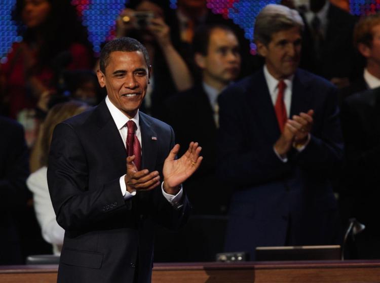 Barack Obama undgik en lang afstemning på konventet. Han er nu Demokraternes præsidentkandidat. 